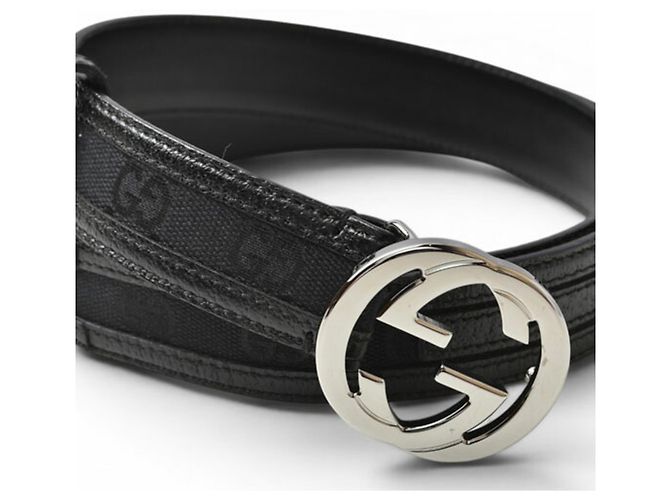 Gucci Unisex-Gürtel mit GG-Schnalle Schwarz - Ansicht 2