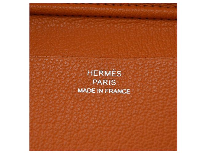 Hermès Funda de agenda Hermes en piel de cabra naranja - vista 10