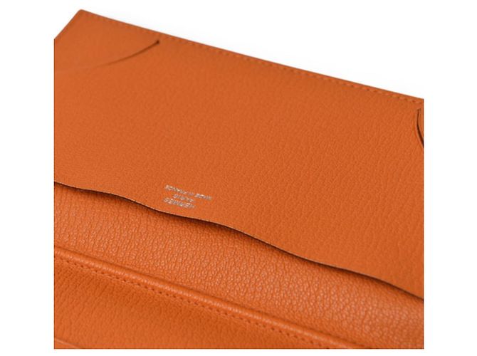 Hermès Funda de agenda Hermes en piel de cabra naranja - vista 14