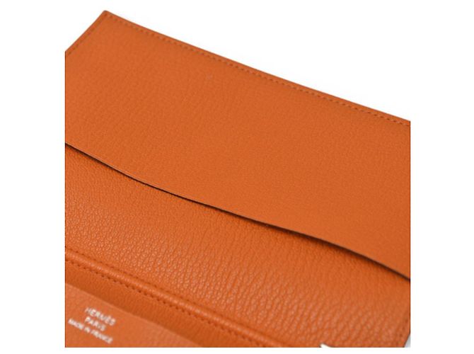 Hermès Funda de agenda Hermes en piel de cabra naranja - vista 15