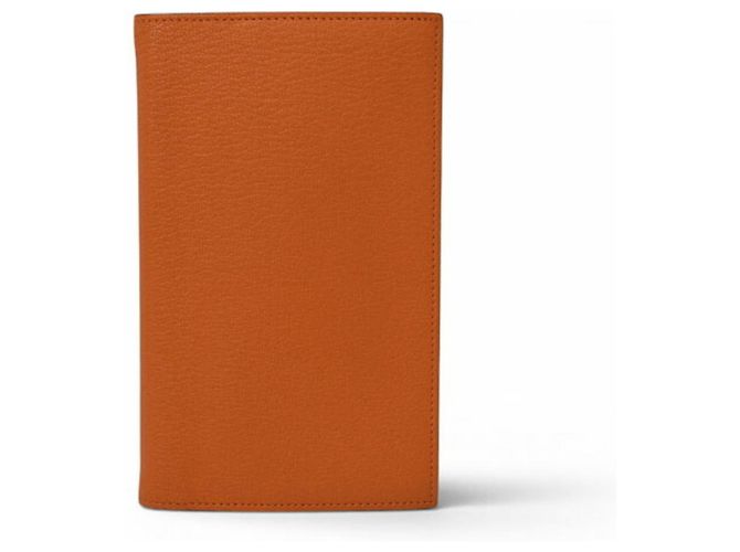 Hermès Funda de agenda Hermes en piel de cabra naranja - vista 2
