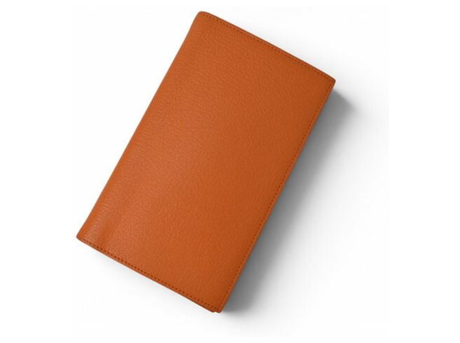 Hermès Funda de agenda Hermes en piel de cabra naranja - vista 3
