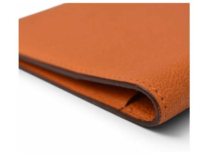 Hermès Funda de agenda Hermes en piel de cabra naranja - vista 8
