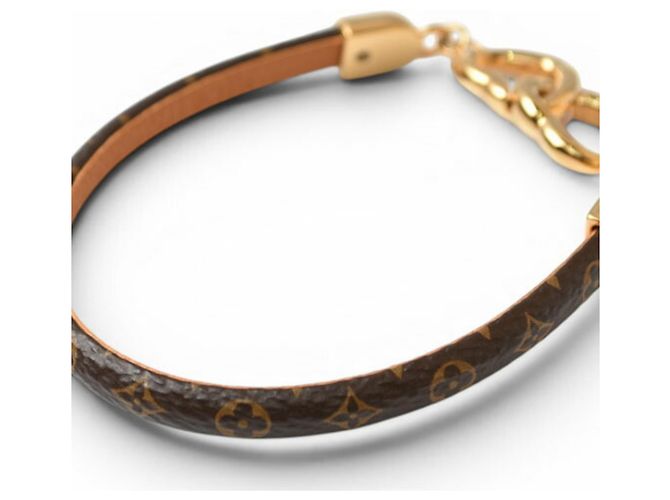 Pulsera Charm Monogram Louis Vuitton Castaño Dorado - vista 2