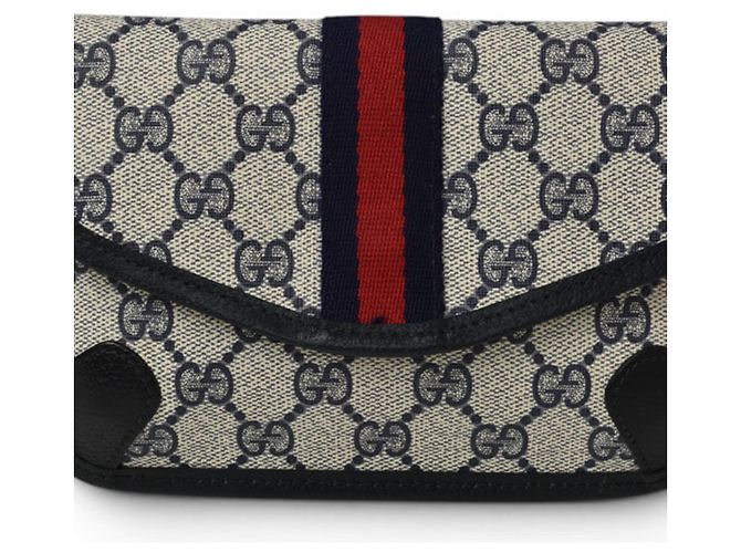Pochette Gucci GG Plus Blu Beige - vista 2