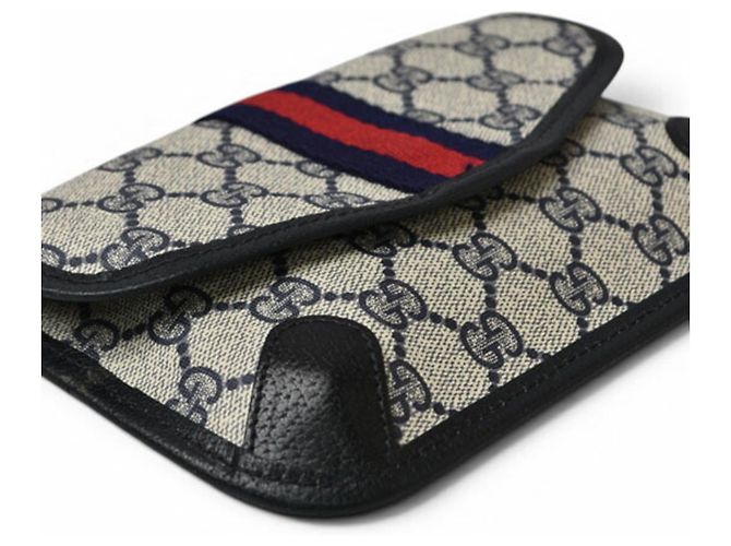 Pochette Gucci GG Plus Blu Beige - vista 5