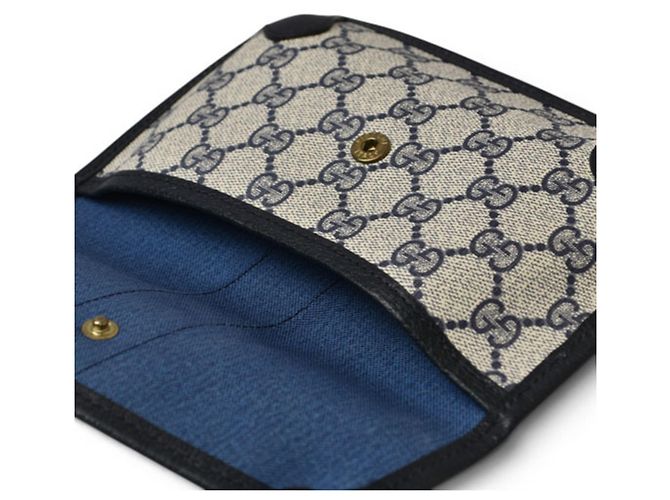 Pochette Gucci GG Plus Blu Beige - vista 8