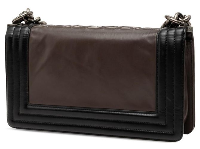 Boy Sac à bandoulière à chaîne Chanel Coco Mark pour garçon Marron Noir - vue 2
