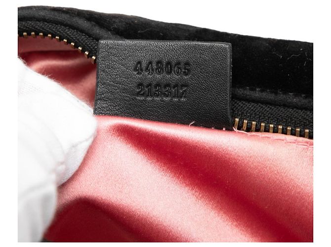 Borsa a tracolla trapuntata Gucci GG Marmont Nero - vista 5