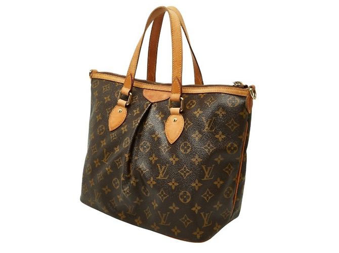 Bolso Louis Vuitton Monogram Palermo PM Castaño Negro - vista 2