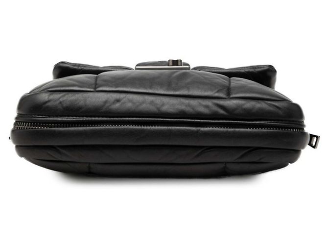 Borsa a tracolla bomber in nappa Prada Nero - vista 3