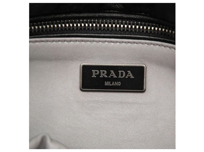 Borsa a tracolla bomber in nappa Prada Nero - vista 6
