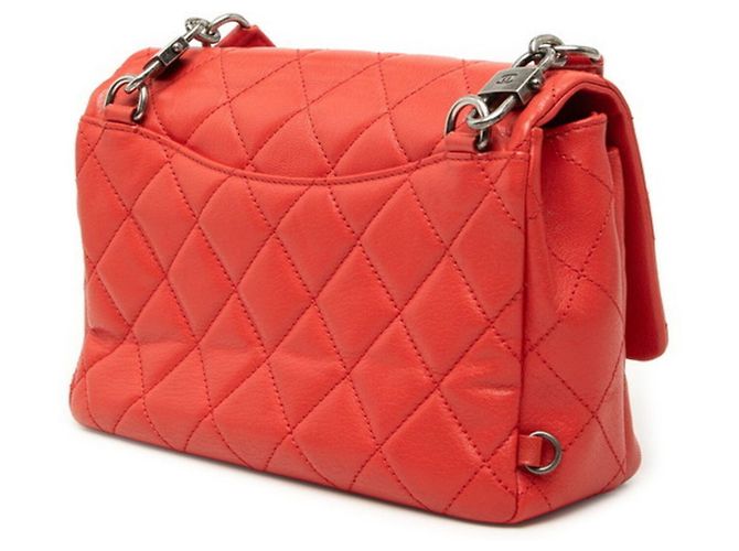 Borsa a Spalla Chanel Matelassé Coco Mark Chain Rosso - vista 2