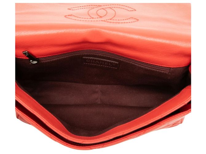 Borsa a Spalla Chanel Matelassé Coco Mark Chain Rosso - vista 4