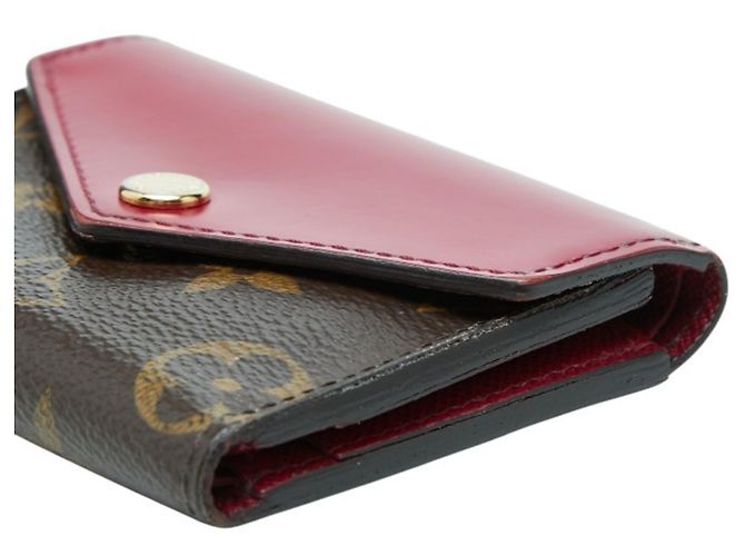 Cartera tríptico Zoe Monogram Louis Vuitton Castaño Rosa Fucsia - vista 4