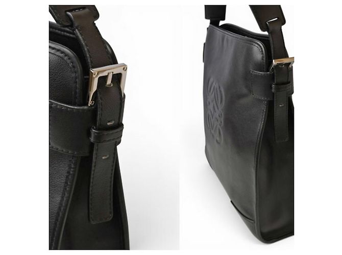 Borsa a tracolla in pelle nera Loewe Nero - vista 5