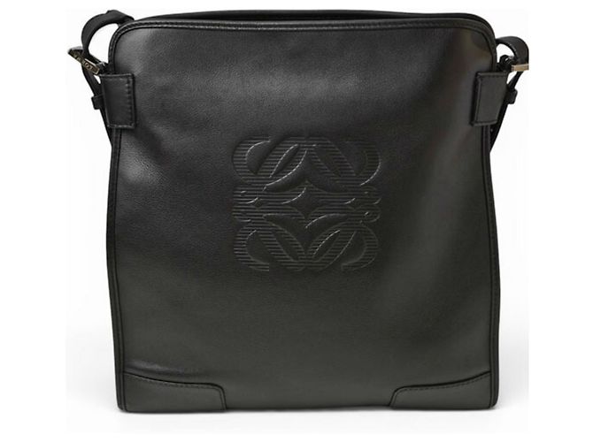 Borsa a tracolla in pelle nera Loewe Nero - vista 9