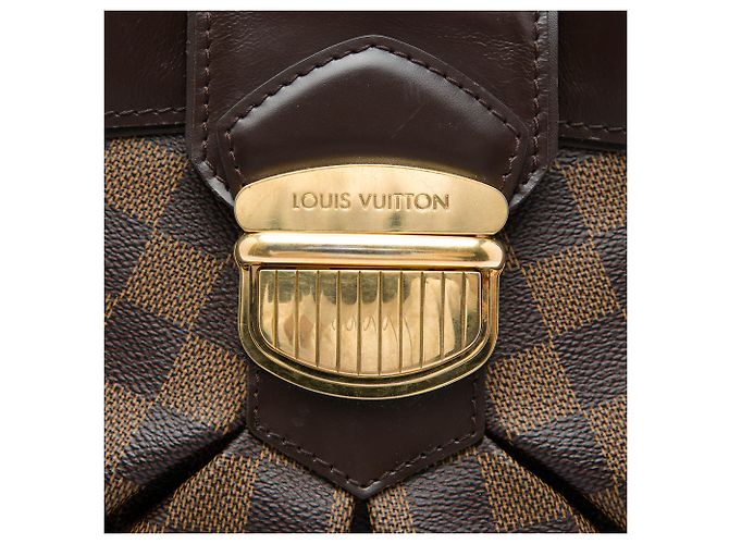 Louis Vuitton Marrone Damier Ebene Sistina GM - vista 5