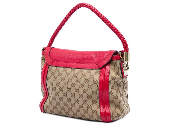 Gucci Beige GG Canvas Bella Flap Satchel - Ansicht 2