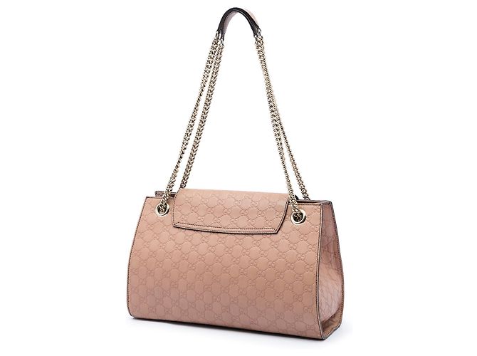 Borsa a tracolla Gucci Brown Large Guccissima Emily Marrone Carne - vista 2