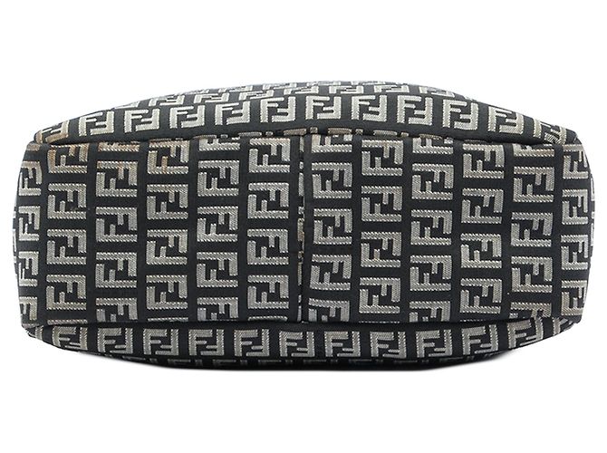 Fendi Gray Zucchino Canvas Tote Brown - view 3