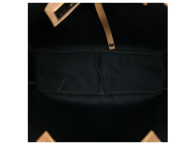 Fendi Gray Zucchino Canvas Tote Brown - view 4