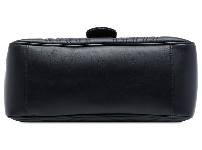 Borsa Gucci Black Small GG Marmont Matelasse in pelle Nero - vista 3
