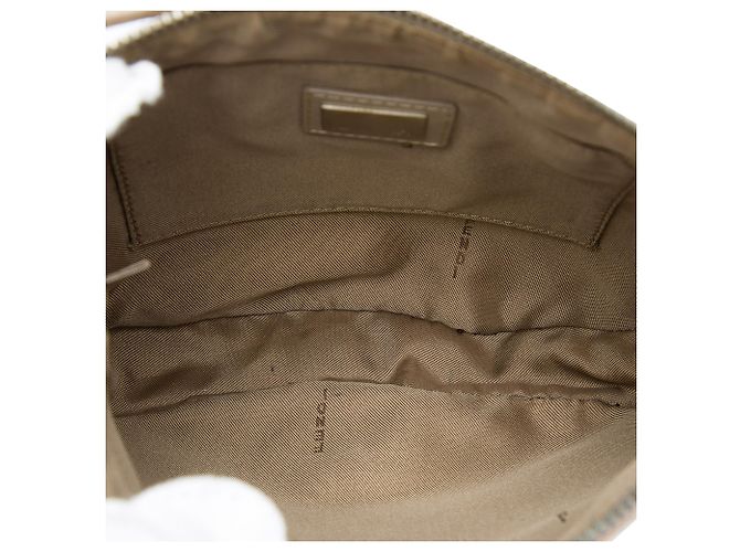 Borsa a tracolla Fendi in tela Zucchino beige - vista 4