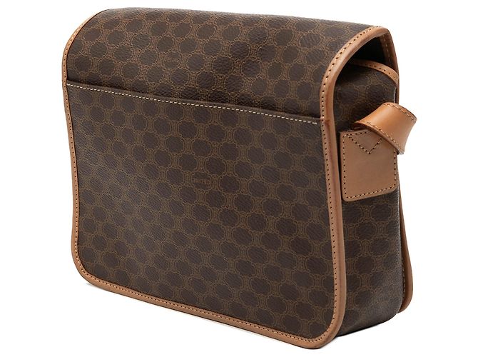 16 Céline Celine Bolso bandolera de lona revestida Macadam marrón Castaño - vista 2