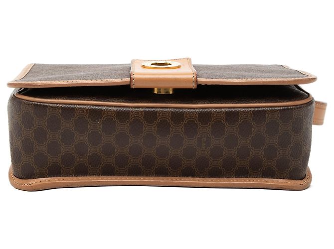 16 Céline Celine Bolso bandolera de lona revestida Macadam marrón Castaño - vista 3