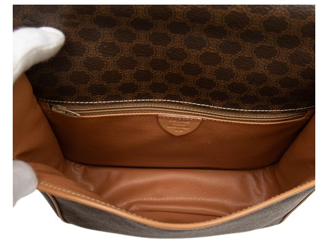 16 Céline Celine Bolso bandolera de lona revestida Macadam marrón Castaño - vista 4