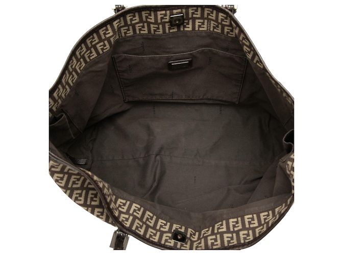 Fendi Zucchino Canvas Tote in Braun Dunkelbraun - Ansicht 4