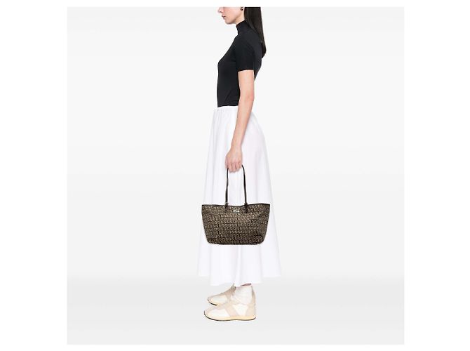 Fendi Zucchino Canvas Tote in Braun Dunkelbraun - Ansicht 6
