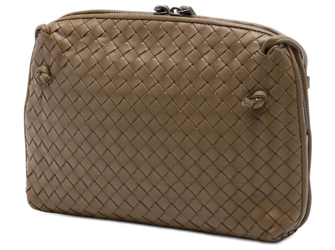 Bottega Veneta Borsa a tracolla Nappa Intrecciato Nodini marrone Cachi - vista 2