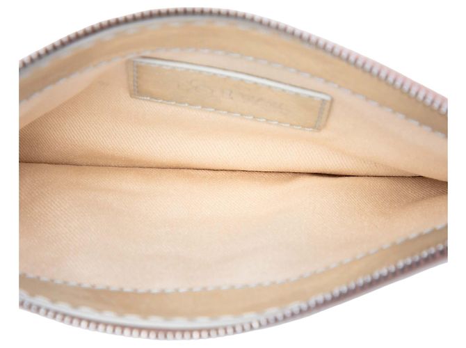 Clutch LOEWE in scamosciato beige con Anagram - vista 4