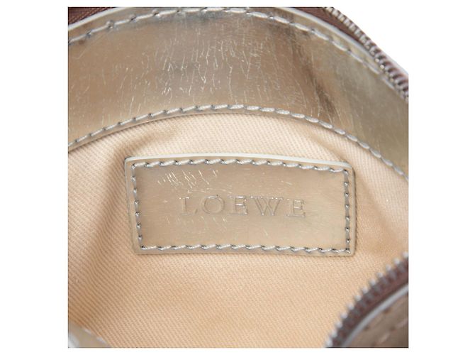Clutch LOEWE in scamosciato beige con Anagram - vista 5