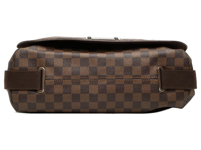 Louis Vuitton Marrone Damier Ebene Brooklyn GM - vista 3