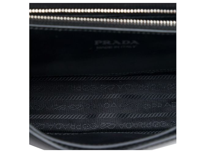 Borsa a tracolla Elektra in pelle di vitello nera e Saffiano con borchie Prada Nero - vista 4