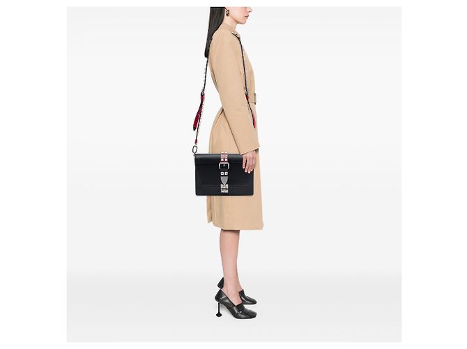 Borsa a tracolla Elektra in pelle di vitello nera e Saffiano con borchie Prada Nero - vista 6