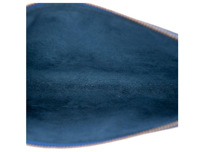 Louis Vuitton Pochette Accessoires in pelle Epi blu - vista 4