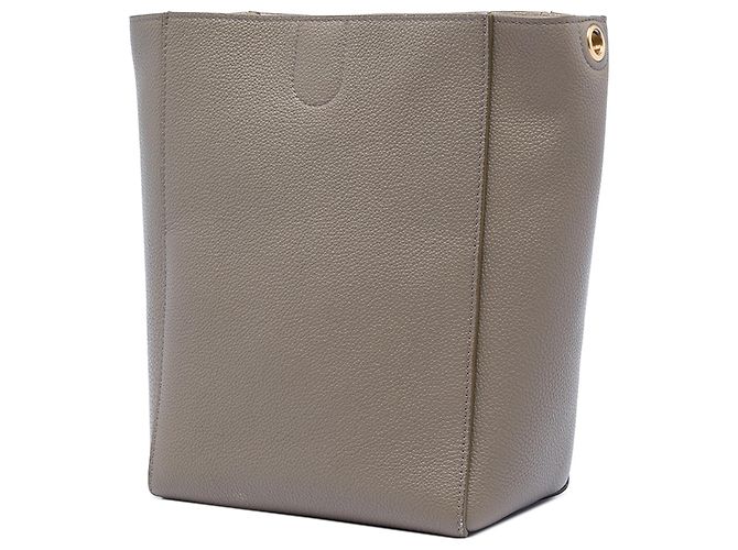 Céline Celine Borsa a secchiello Seau Sangle in pelle di vitello a grana morbida marrone Small Taupe - vista 2