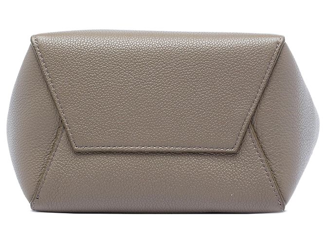 Céline Celine Borsa a secchiello Seau Sangle in pelle di vitello a grana morbida marrone Small Taupe - vista 3