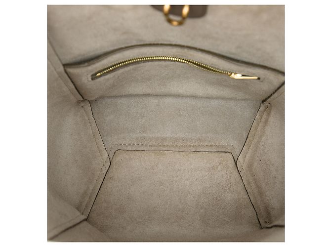 Céline Celine Borsa a secchiello Seau Sangle in pelle di vitello a grana morbida marrone Small Taupe - vista 4