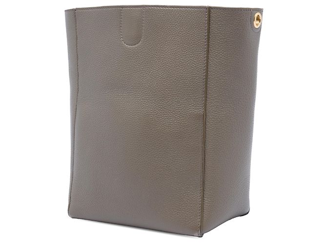 Céline Borsa Celine Gray Small Soft Grained Calfskin Seau Sangle Bucket Bag Marrone - vista 2