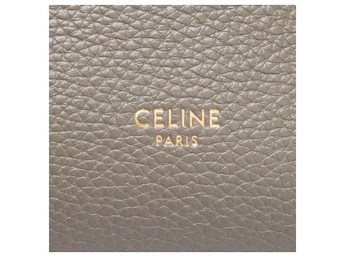 Céline Borsa Celine Gray Small Soft Grained Calfskin Seau Sangle Bucket Bag Marrone - vista 5