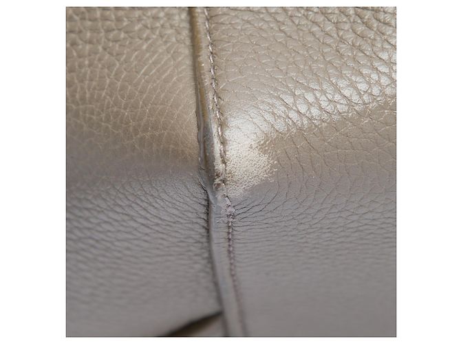 Céline Borsa Celine Gray Small Soft Grained Calfskin Seau Sangle Bucket Bag Marrone - vista 6