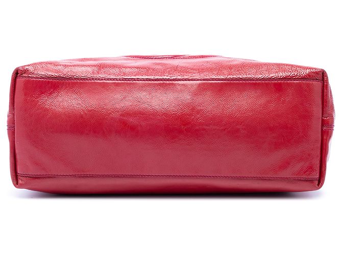 Gucci Red Medium Patent Soho Chain Tote Rot - Ansicht 3