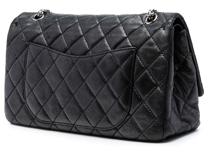 Chanel Black Quilted Aged Calfskin Reissue 2.55 Double Flap 227 Nero - vista 2