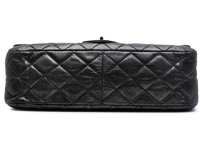 Chanel Black Quilted Aged Calfskin Reissue 2.55 Double Flap 227 Nero - vista 3
