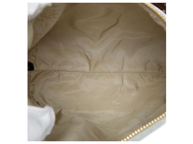Pochette in gabardine di cotone bianco Miu Miu - vista 4